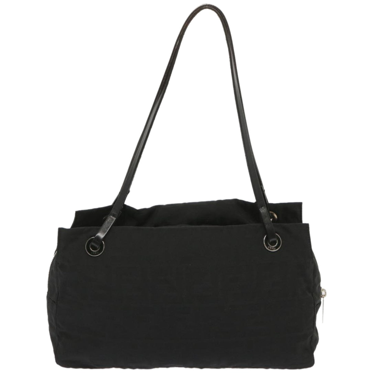 FENDI Zucca Canvas Hand Bag Black hk1179