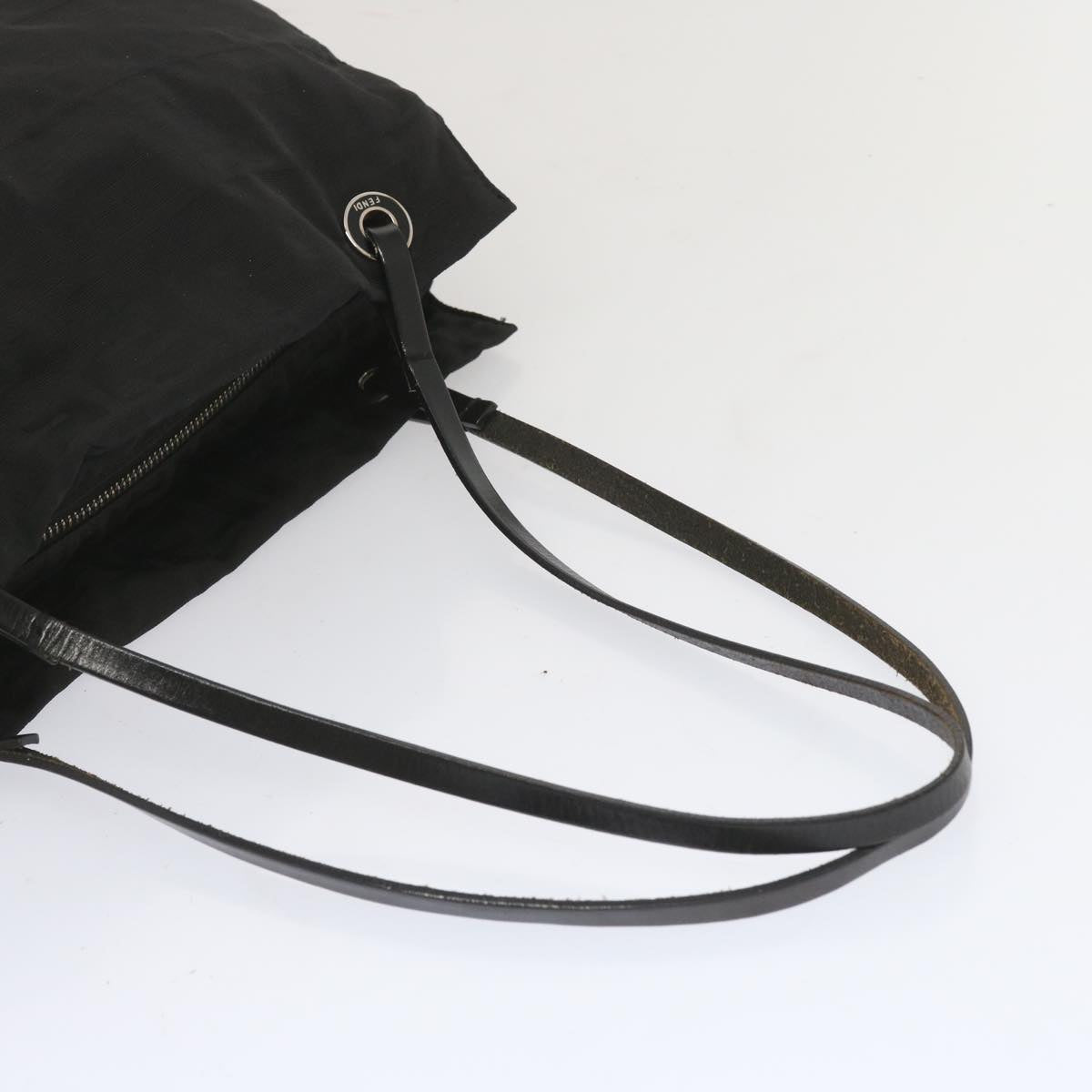 FENDI Zucca Canvas Hand Bag Black hk1179