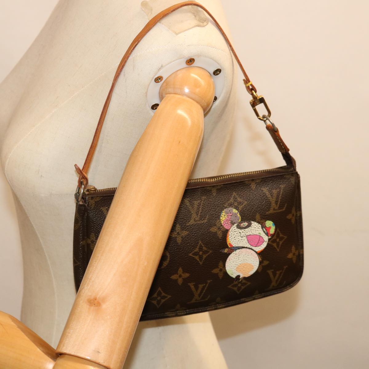 LOUIS VUITTON Monogram Panda Pochette Accessoires Pouch M51981 LV hk1273