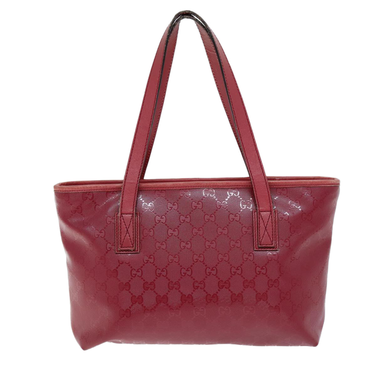 GUCCI GG Canvas Tote Bag Red 211138 hk1291