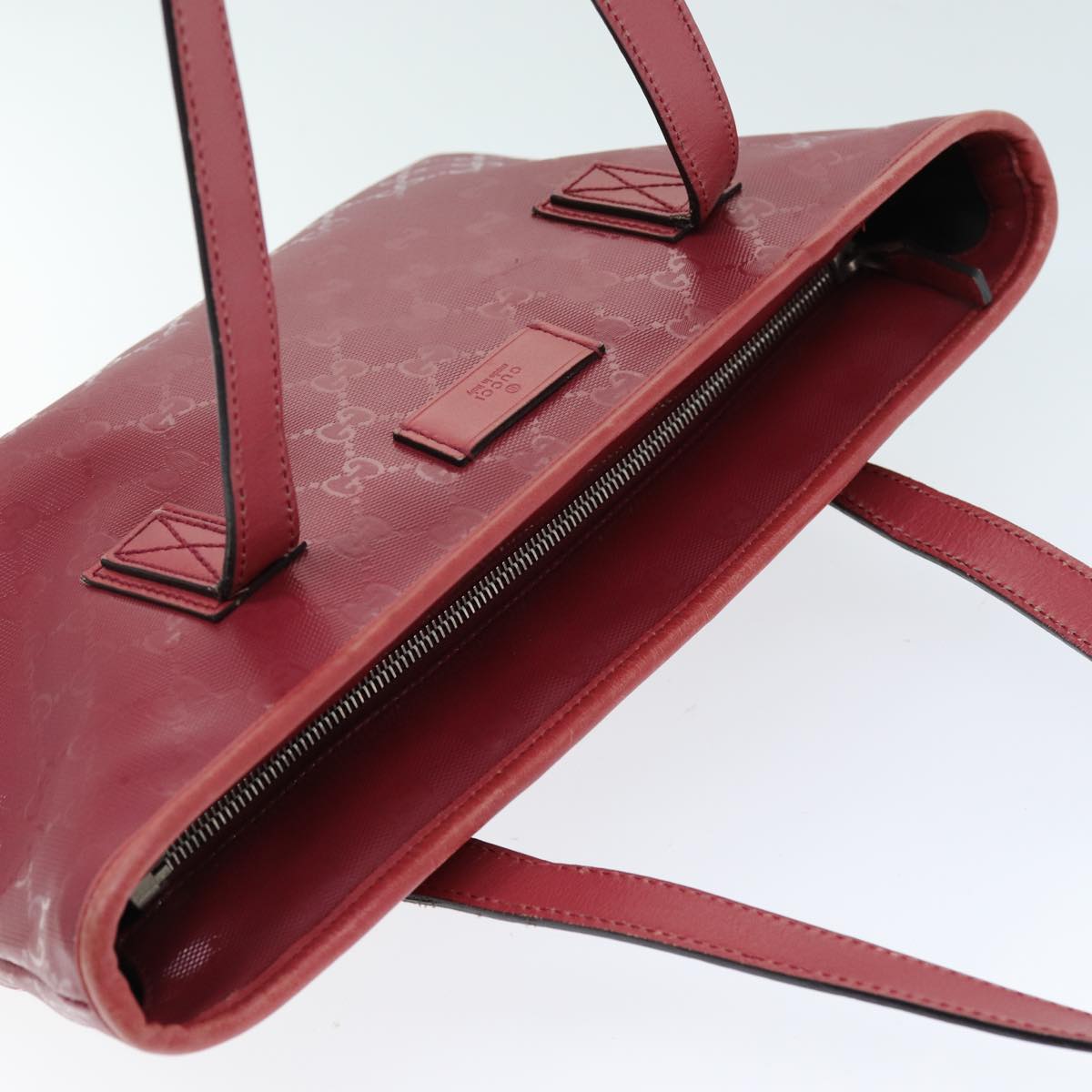 GUCCI GG Canvas Tote Bag Red 211138 hk1291