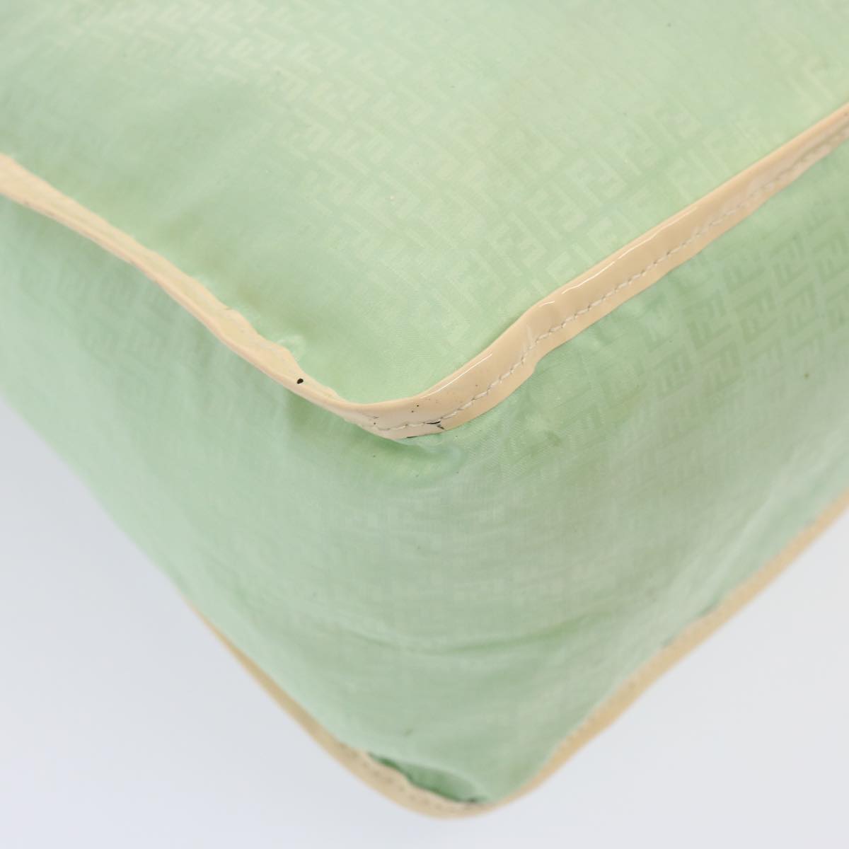 FENDI Zucchino Canvas Shoulder Bag Nylon Green hk1304
