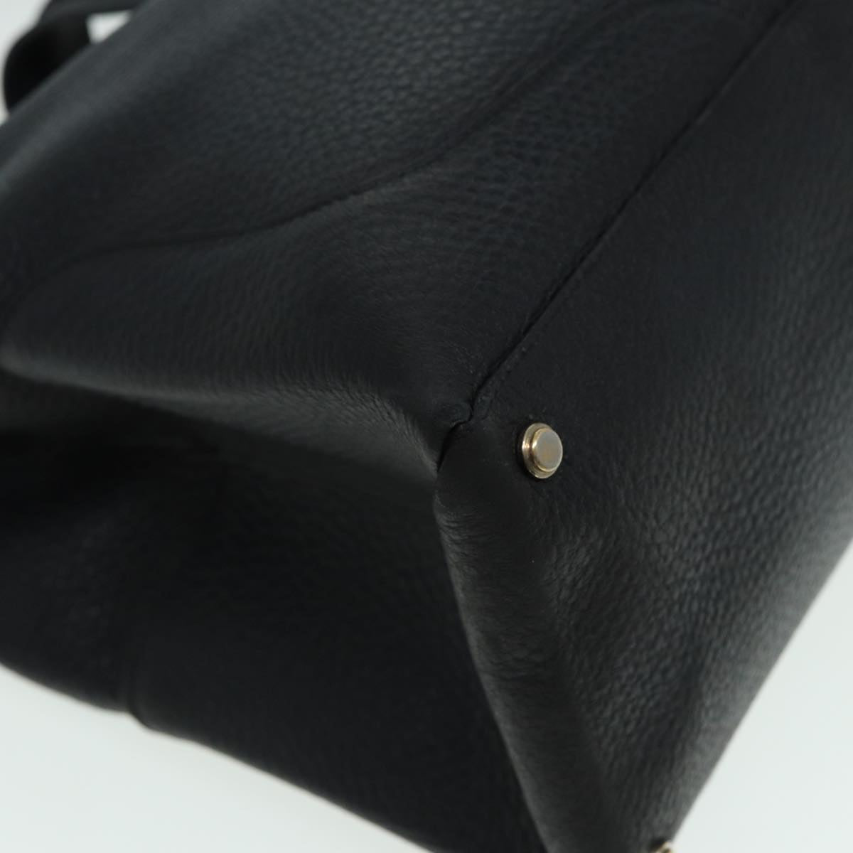 GUCCI Hand Bag Leather Black 130994 hk1433