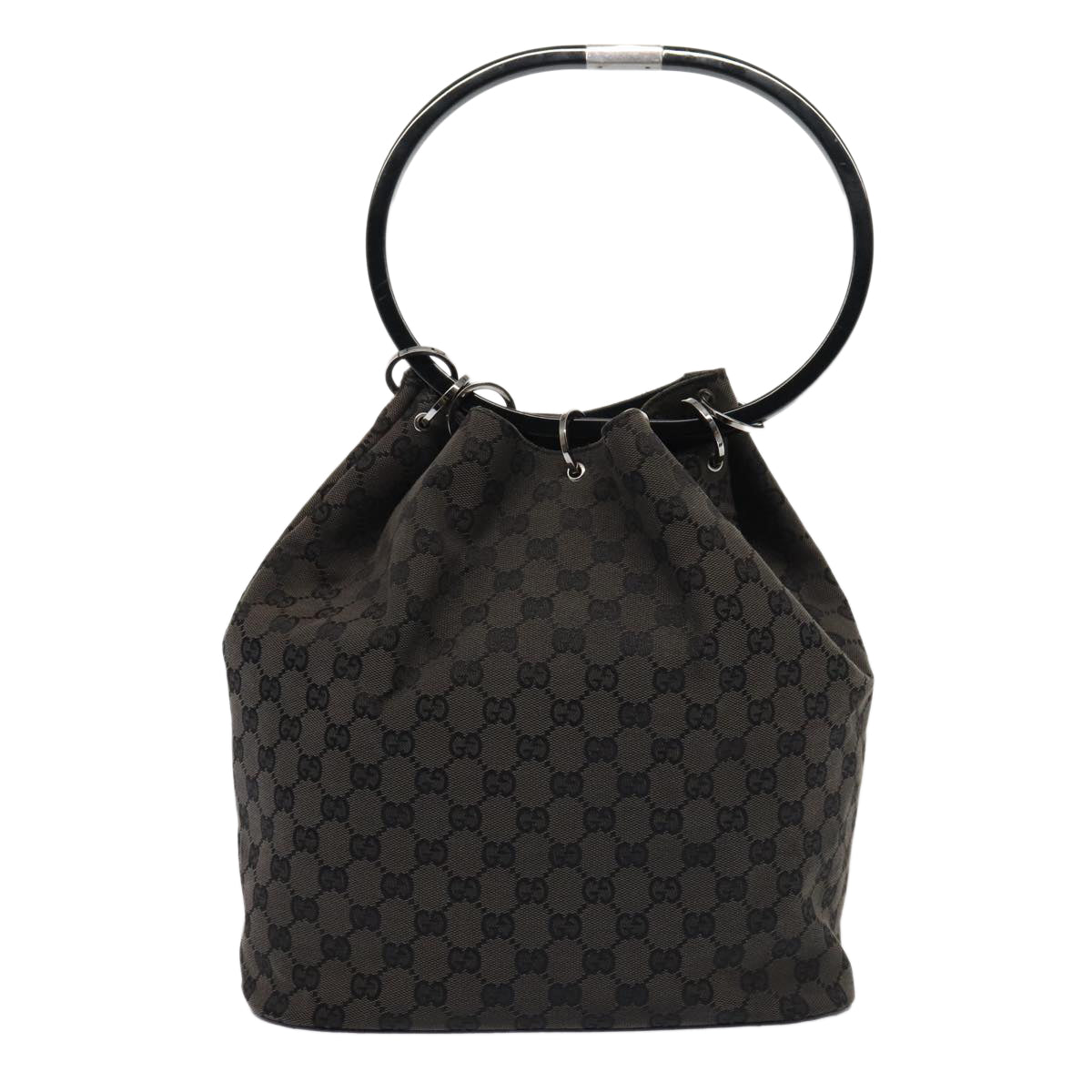 GUCCI GG Canvas Hand Bag Black 001 3738 hk1441
