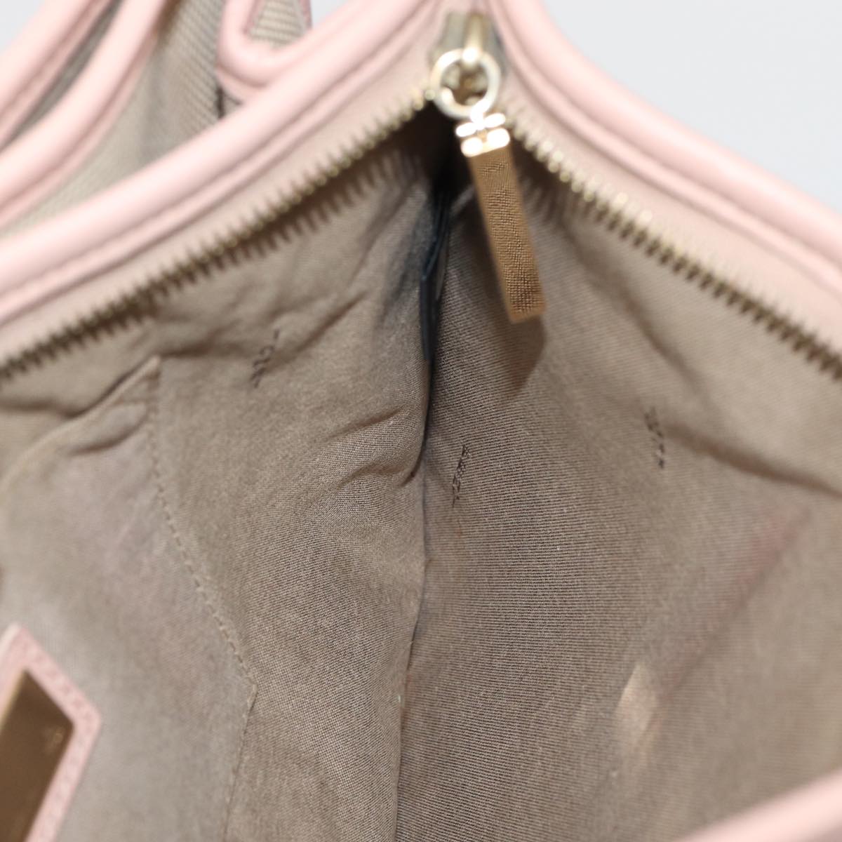 FENDI Shoulder Bag Canvas Beige hk1442
