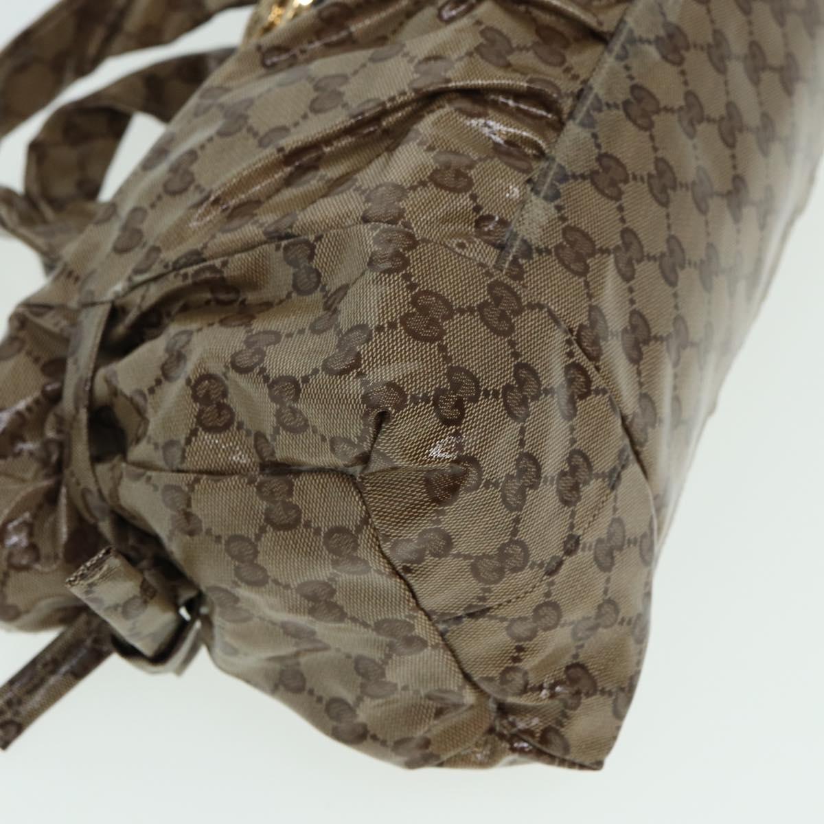 GUCCI GG Crystal Hand Bag Beige 197020 hk1447