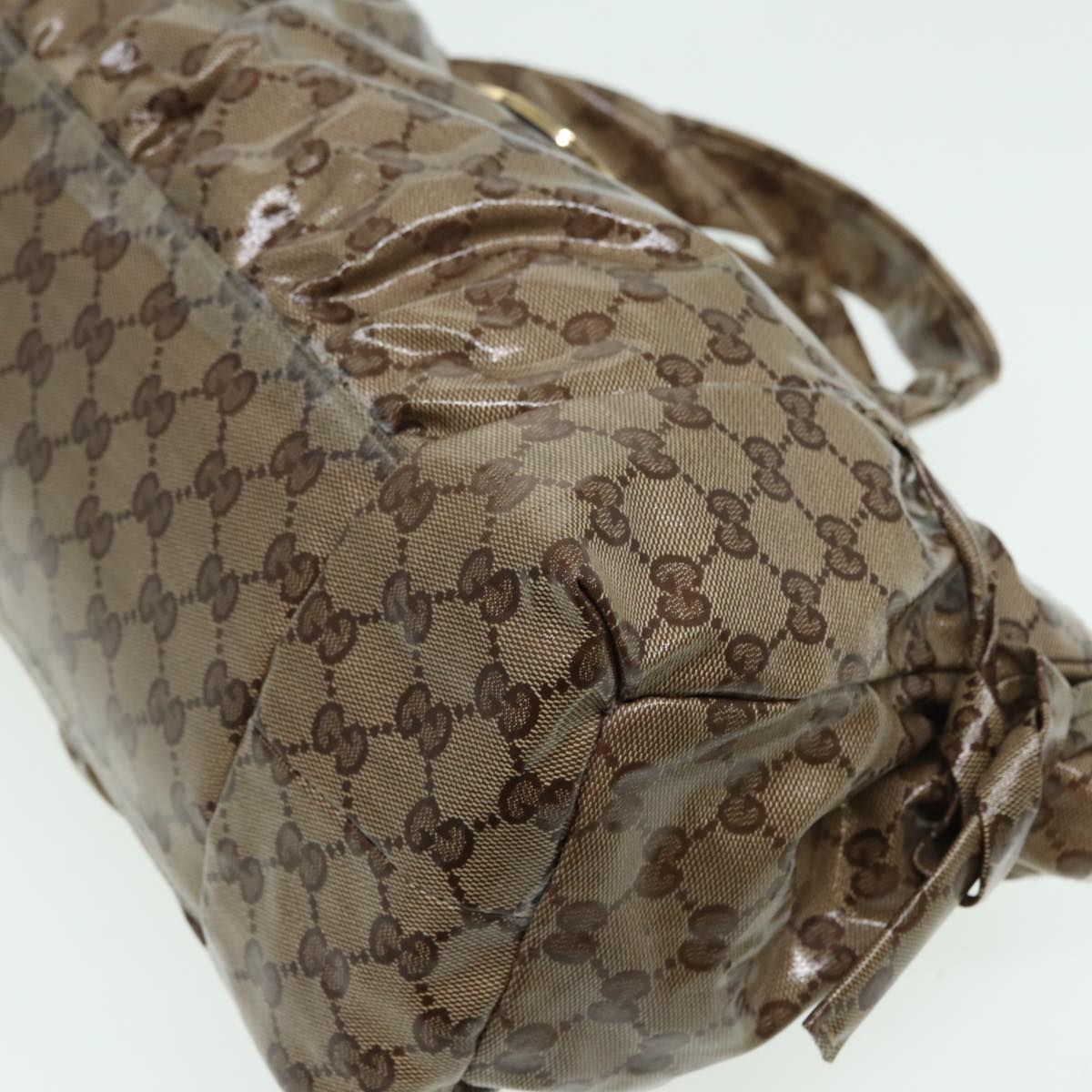 GUCCI GG Crystal Hand Bag Beige 197020 hk1447