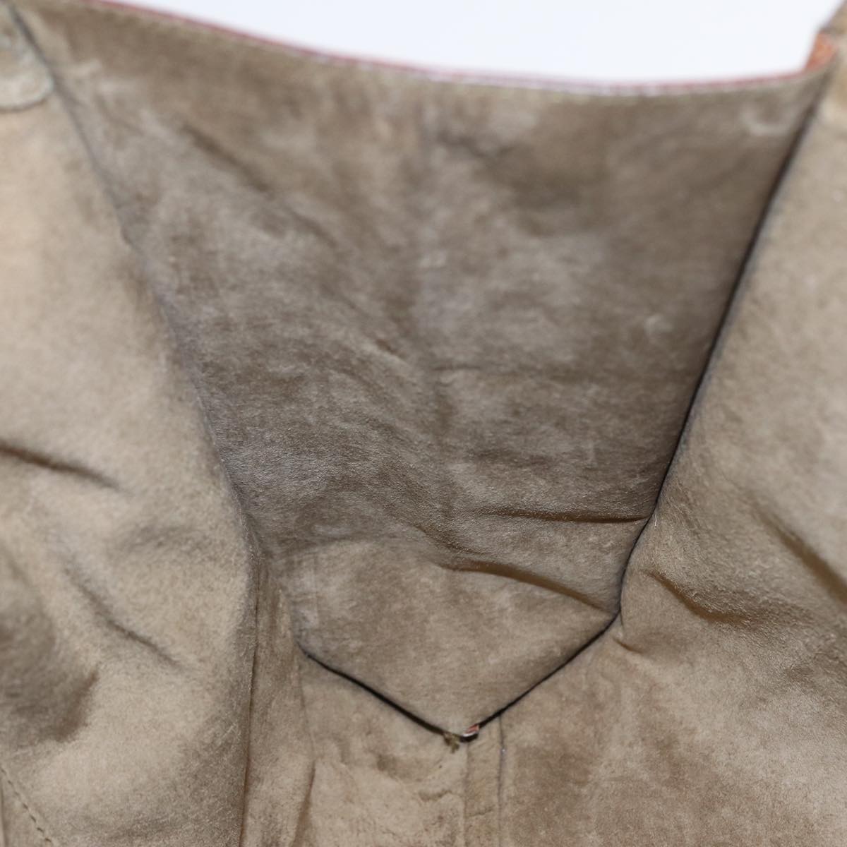 GUCCI Hand Bag Suede Beige hk1499