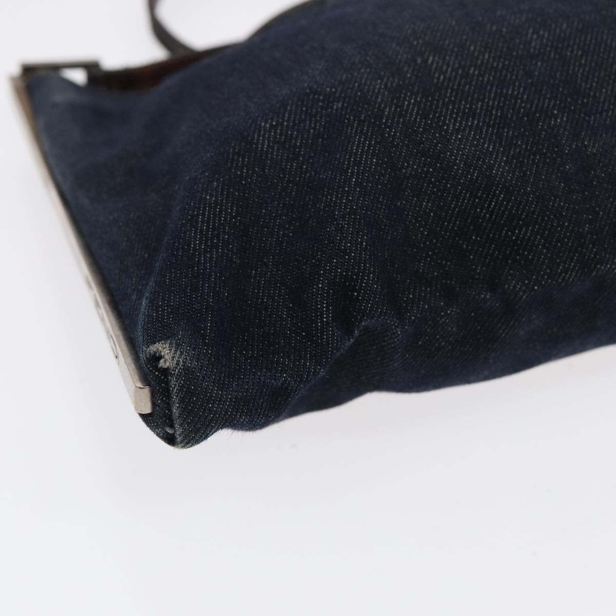 FENDI Shoulder Bag Denim Navy Silver hk1587
