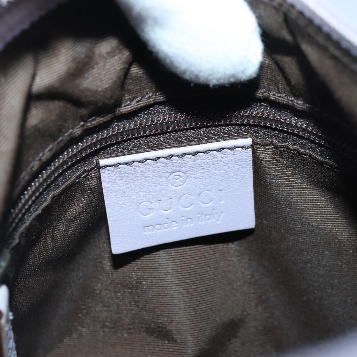 GUCCI GG Canvas Shoulder Bag Purple Gold 92699 hk1631