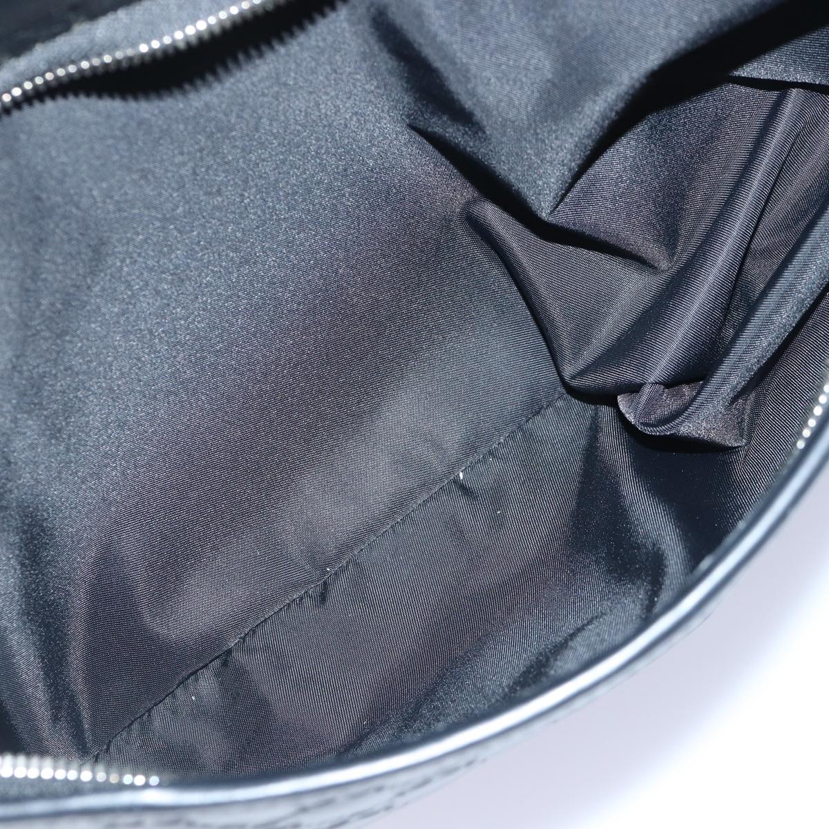 GUCCI GG Canvas Backpack Leather Guccissima Black Silver 268184 hk1636