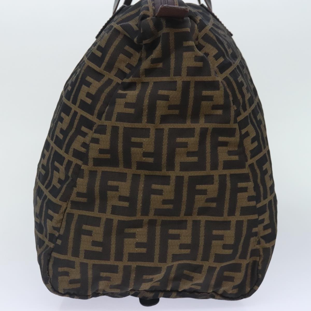 FENDI Zucca Canvas Boston Bag Brown hk1658