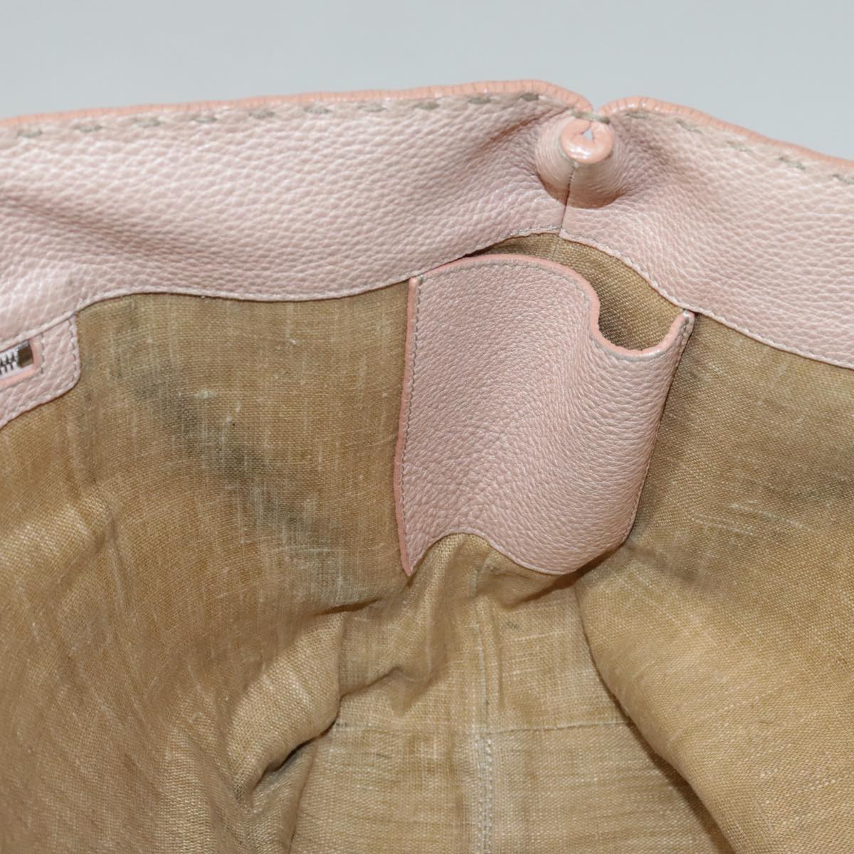FENDI Celeria Tote Bag Leather Pink 8BH126 hk1664