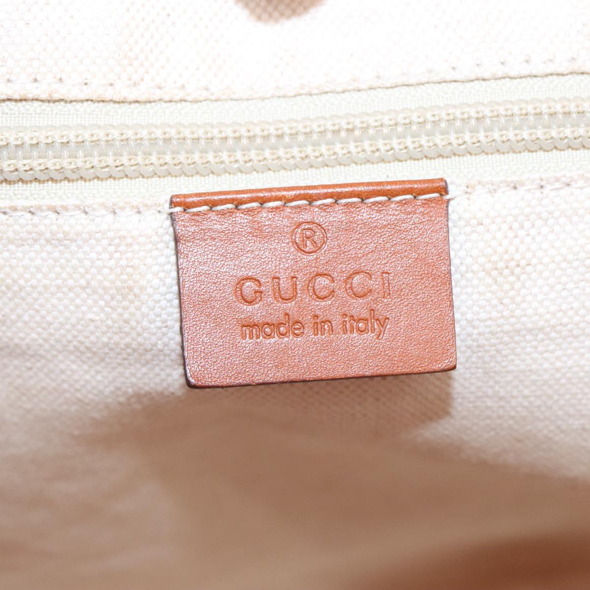 GUCCI GG Canvas Tote Bag Nylon Red Silver 282439 hk1724