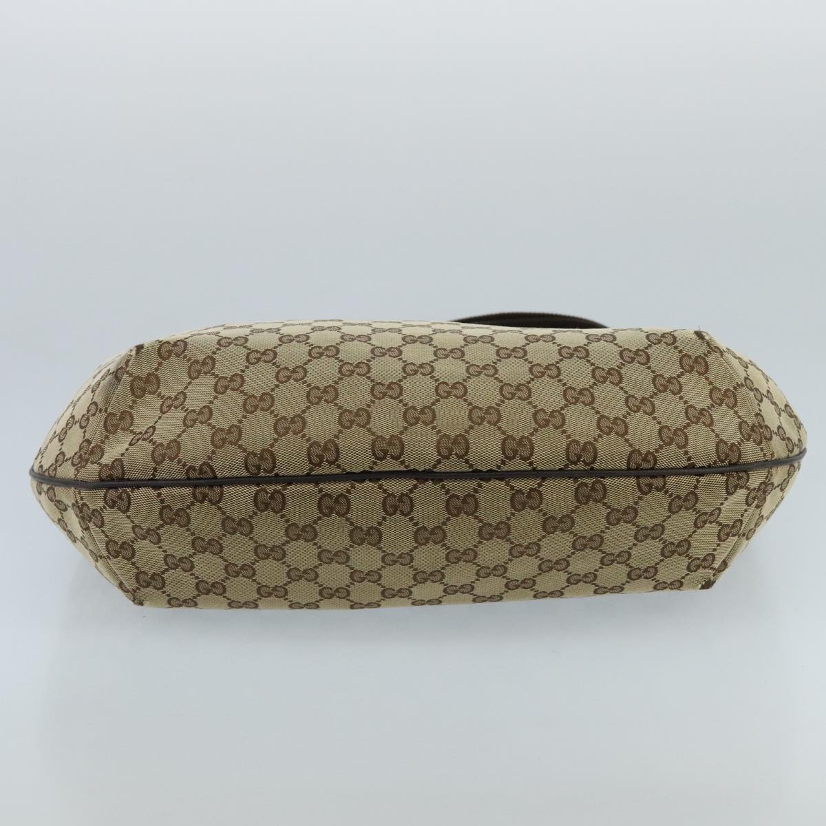GUCCI GG Canvas Shoulder Bag Beige Brown Silver 189752 hk1739