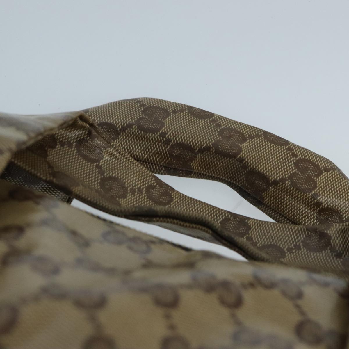 GUCCI GG Crystal Hand Bag Beige Gold 197020 hk1740