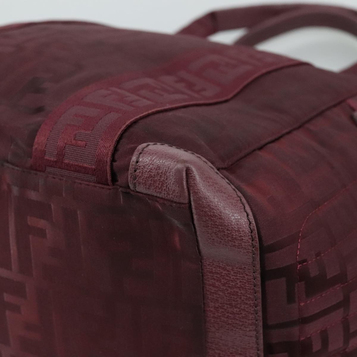 FENDI Zucca Canvas Tote Bag Red hk1926