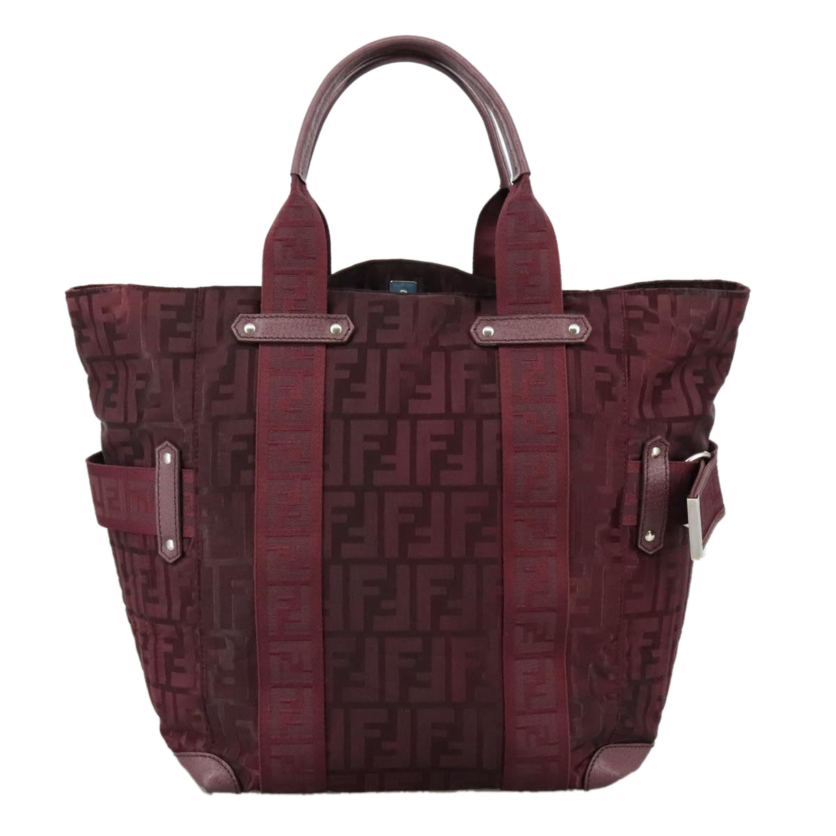 FENDI Zucca Canvas Tote Bag Red hk1926
