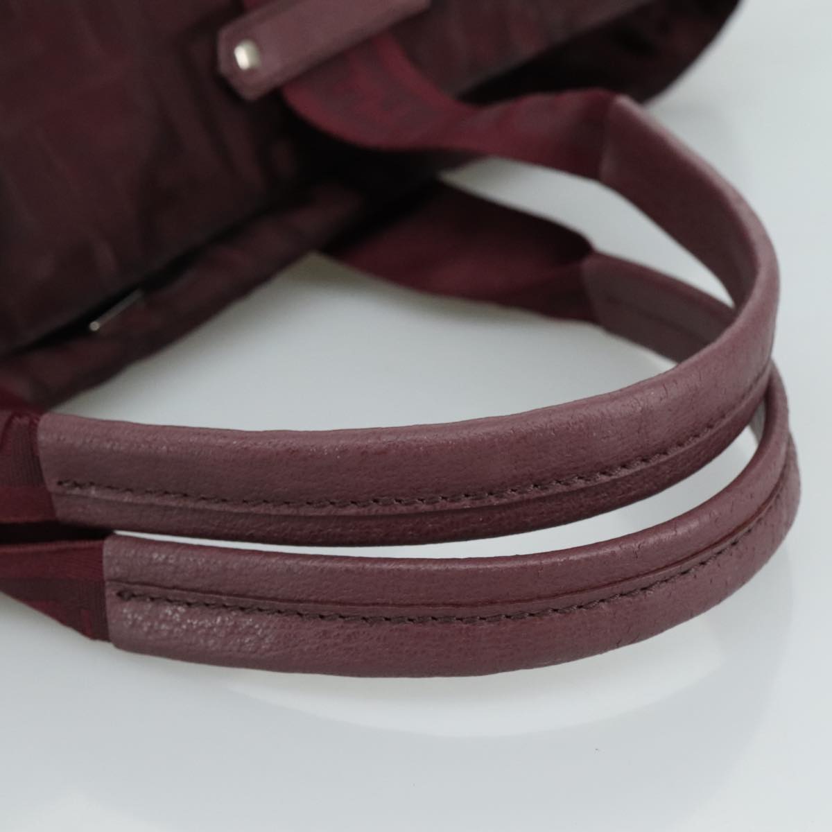 FENDI Zucca Canvas Tote Bag Red hk1926
