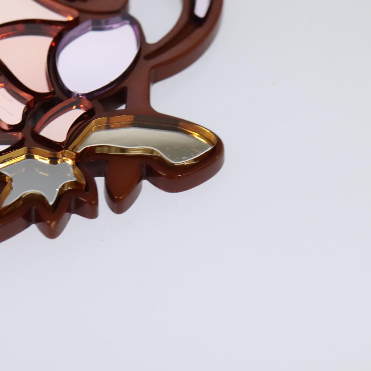 FENDI Key Holder plastic Brown hk1980