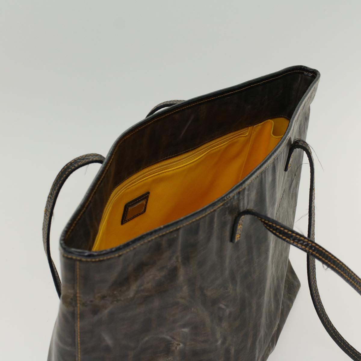 FENDI Zucca Canvas Tote Bag Coated Canvas Brown Black hk766