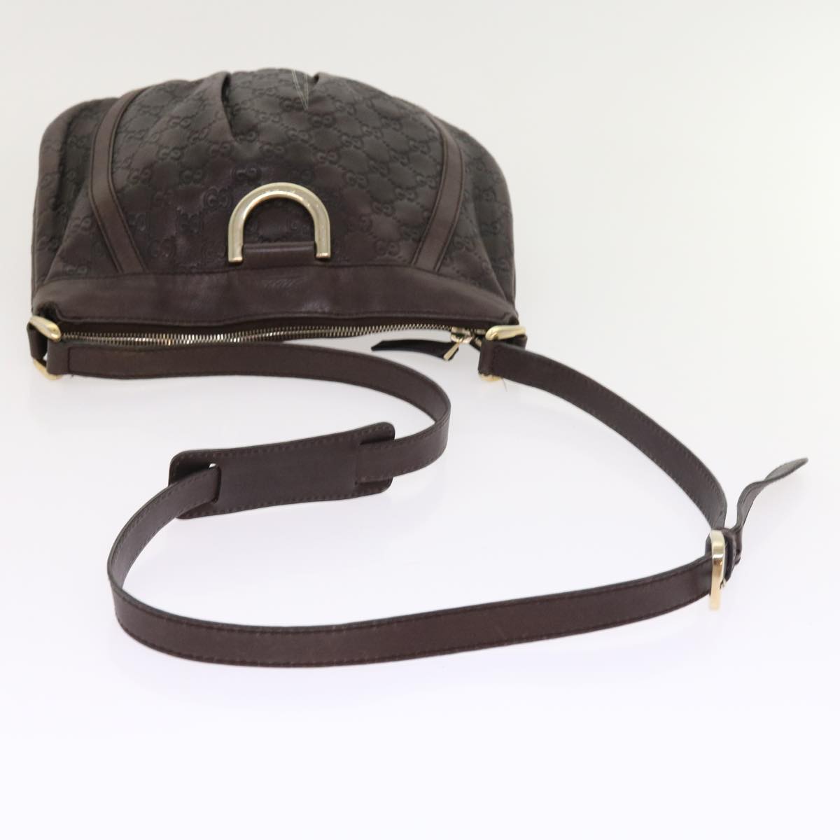 GUCCI GG Canvas Guccissima Shoulder Bag Brown 203257 hk853