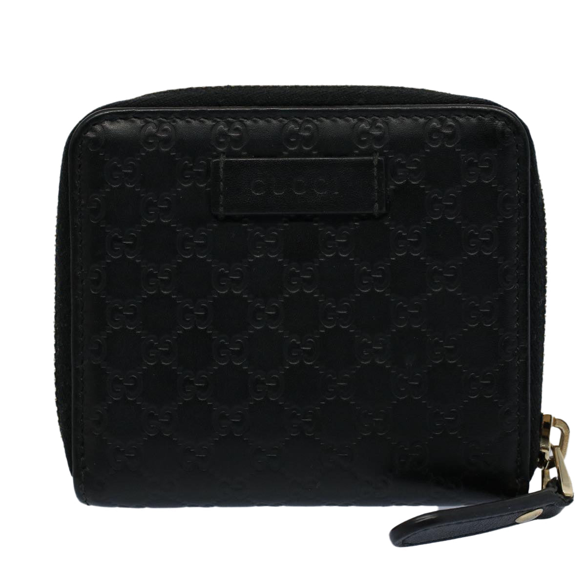 GUCCI Micro GG Canvas Guccissima Wallet Black 449345 525040 hk873