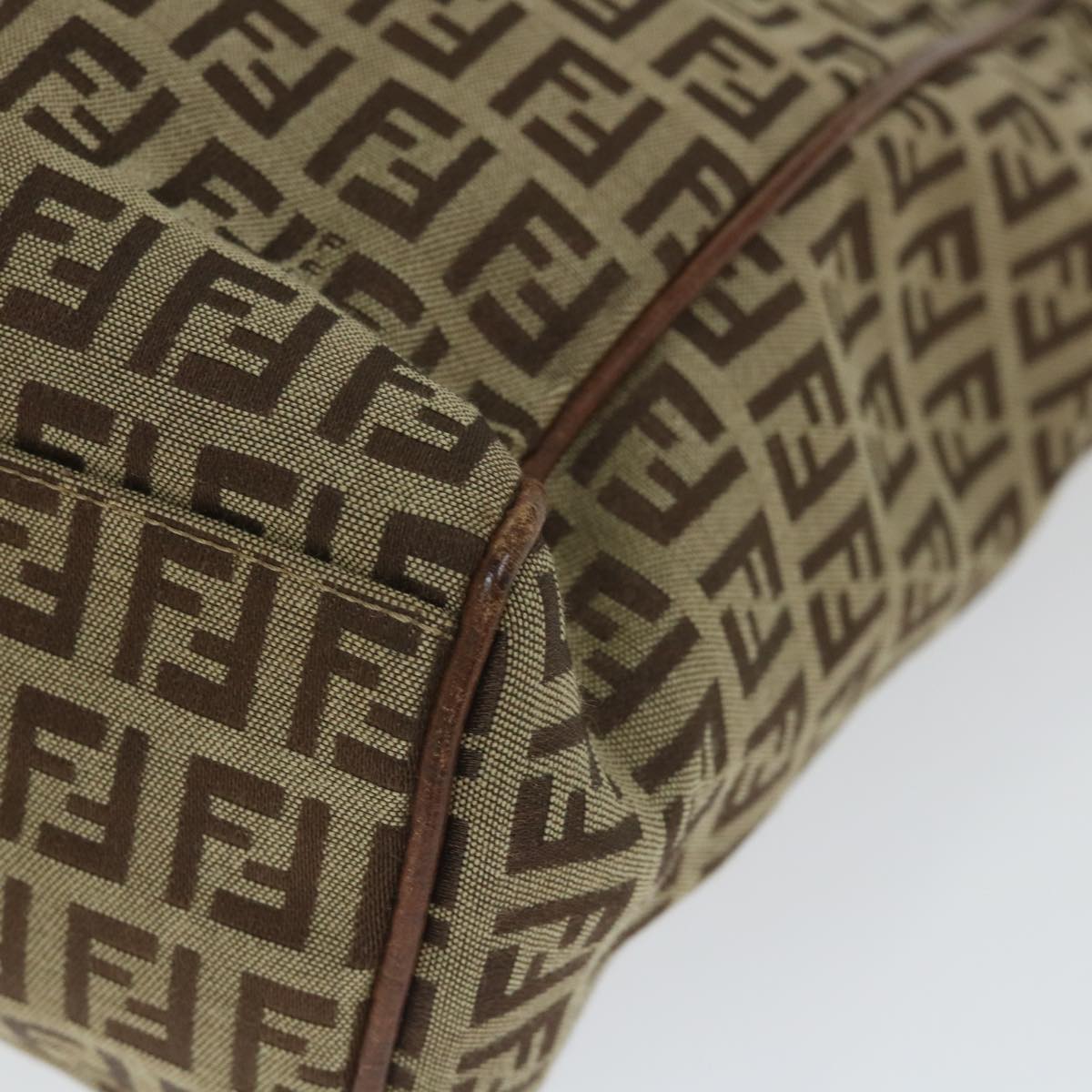 FENDI Zucchino Canvas Tote Bag Beige hk887