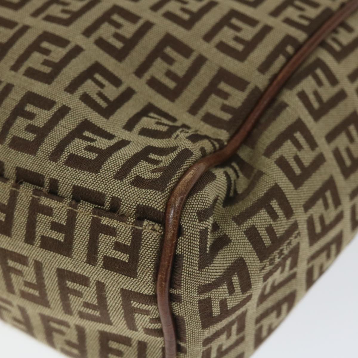 FENDI Zucchino Canvas Tote Bag Beige hk887