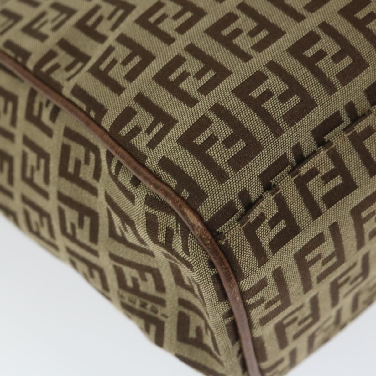 FENDI Zucchino Canvas Tote Bag Beige hk887