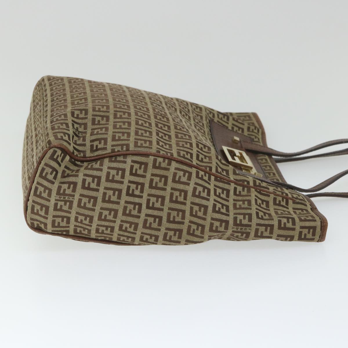FENDI Zucchino Canvas Tote Bag Beige hk887