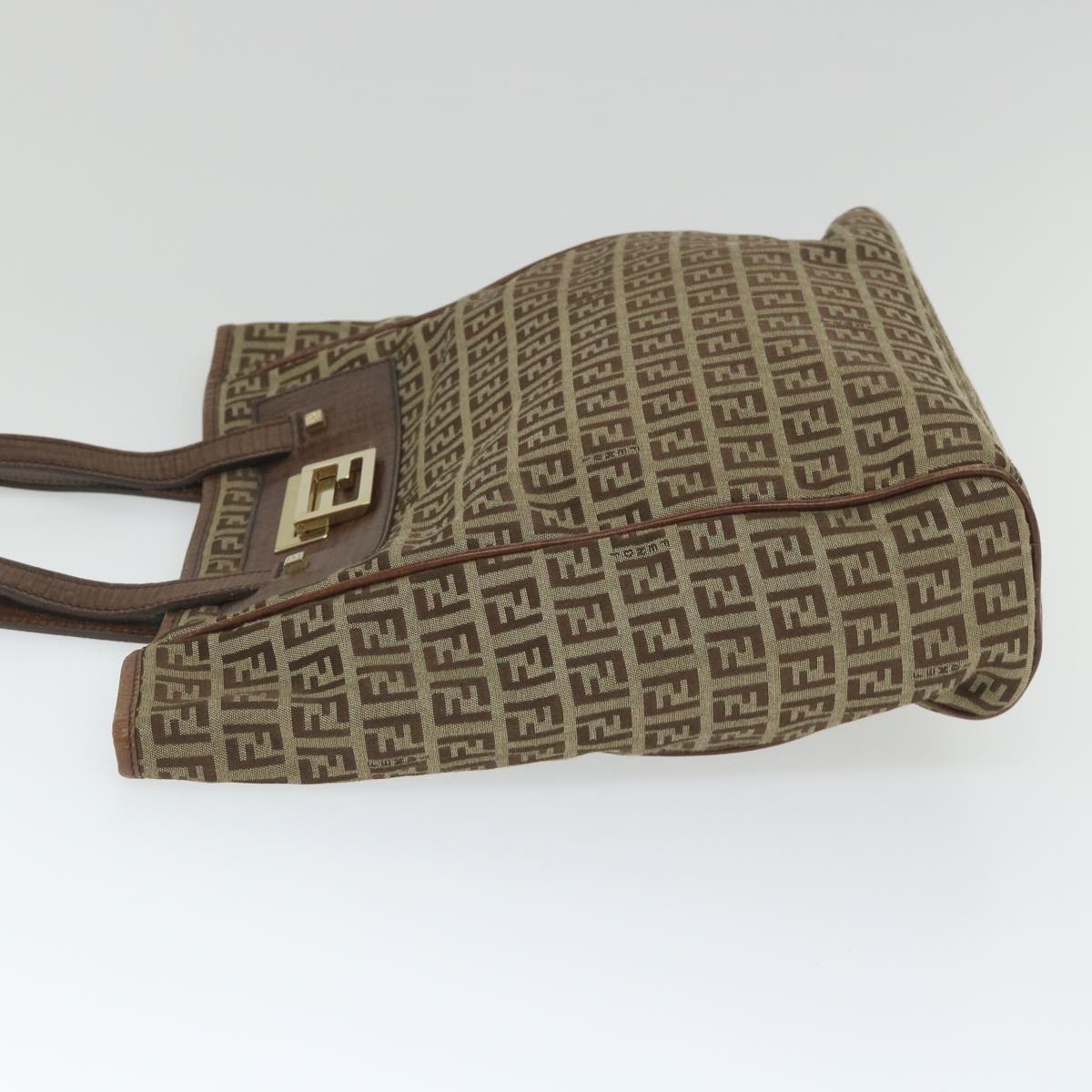 FENDI Zucchino Canvas Tote Bag Beige hk887