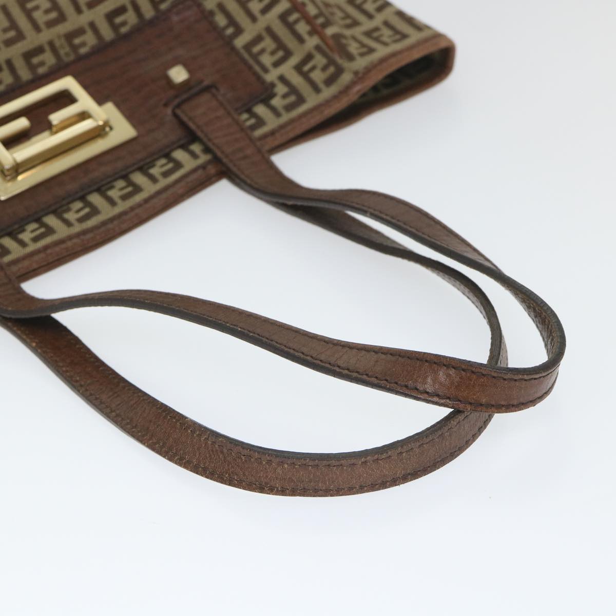 FENDI Zucchino Canvas Tote Bag Beige hk887