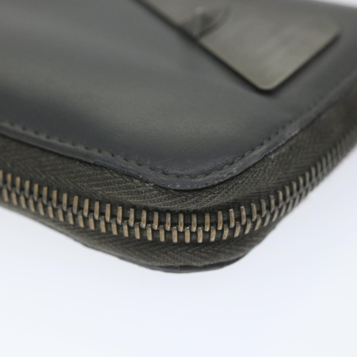 FENDI Long Wallet Leather Gray hk904