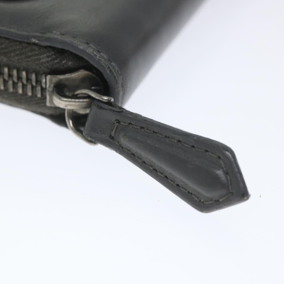 FENDI Long Wallet Leather Gray hk904
