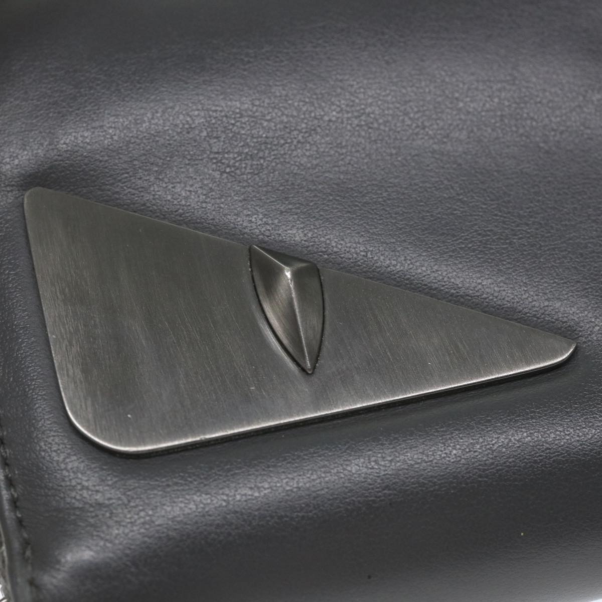 FENDI Long Wallet Leather Gray hk904