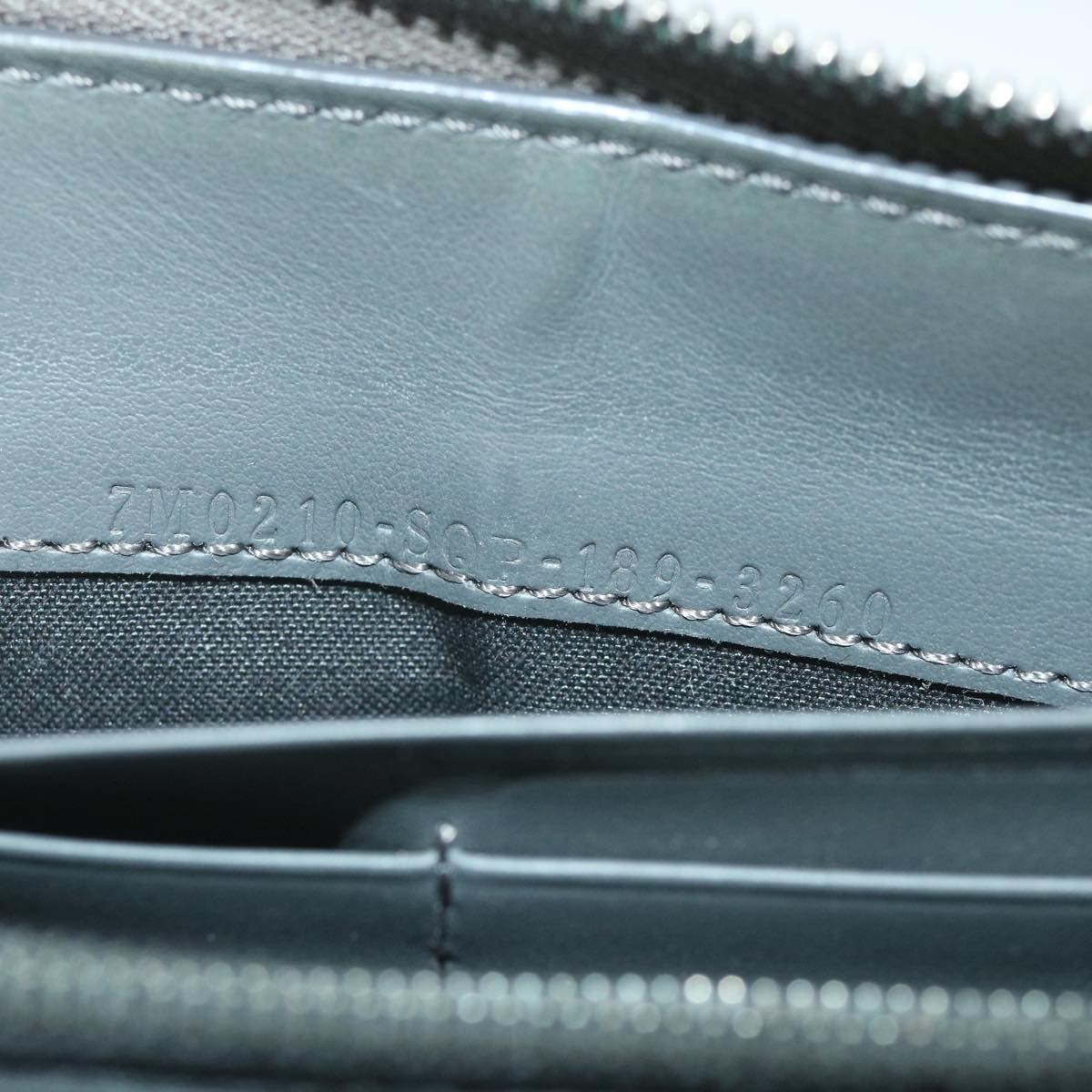 FENDI Long Wallet Leather Gray hk904
