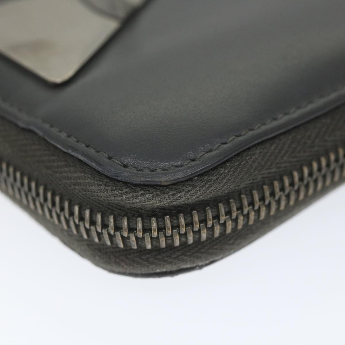 FENDI Long Wallet Leather Gray hk904