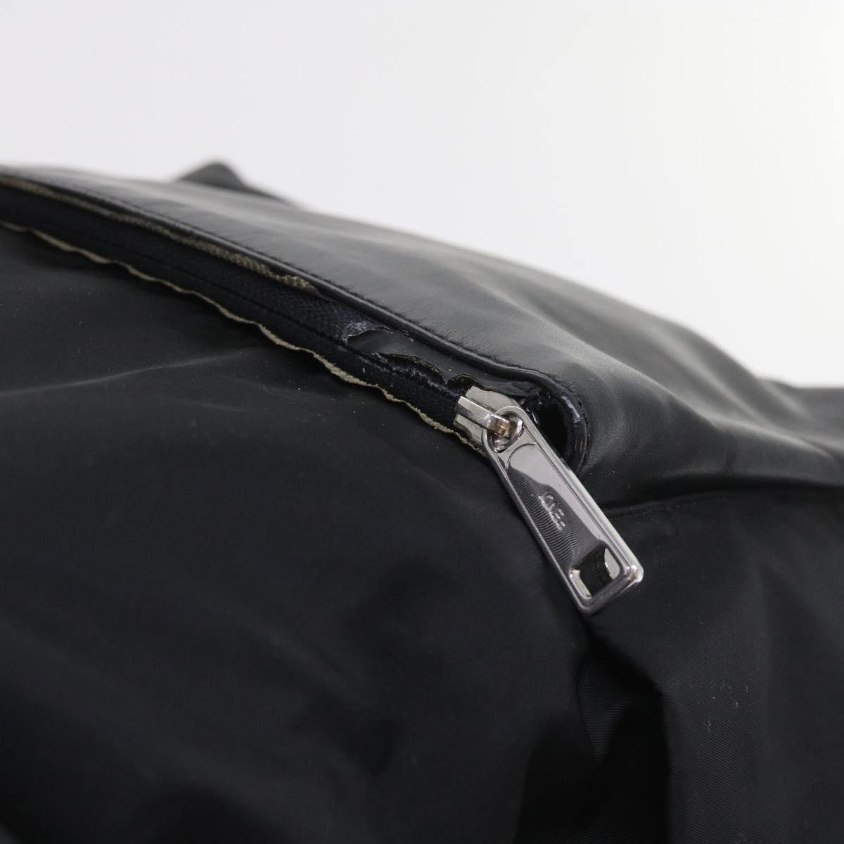 FENDI Backpack Nylon Leather Black hk906