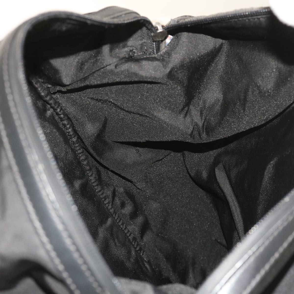 FENDI Backpack Nylon Leather Black hk906