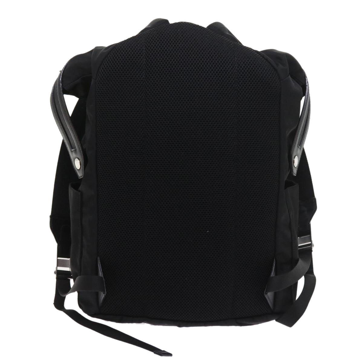 FENDI Backpack Nylon Leather Black hk906