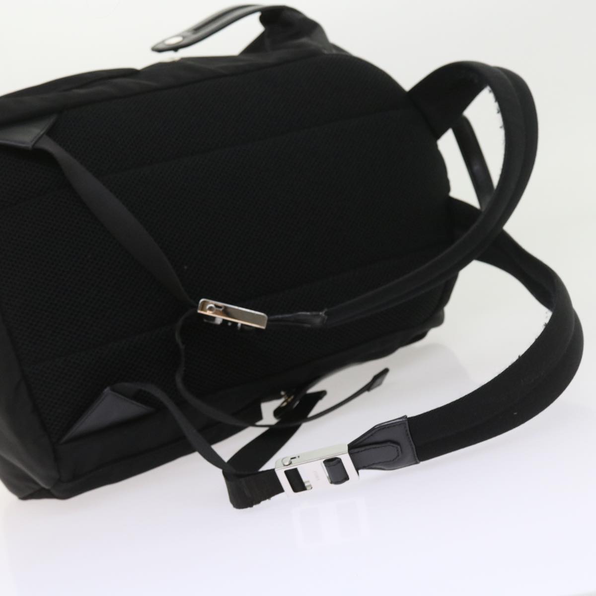 FENDI Backpack Nylon Leather Black hk906
