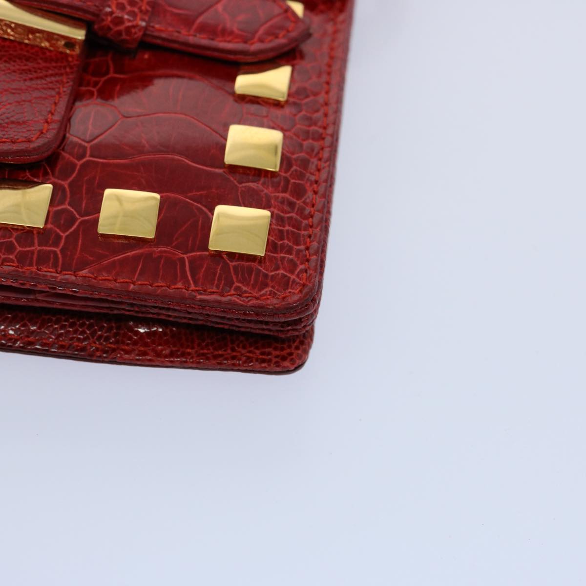FENDI Shoulder Bag Leather Red hk920