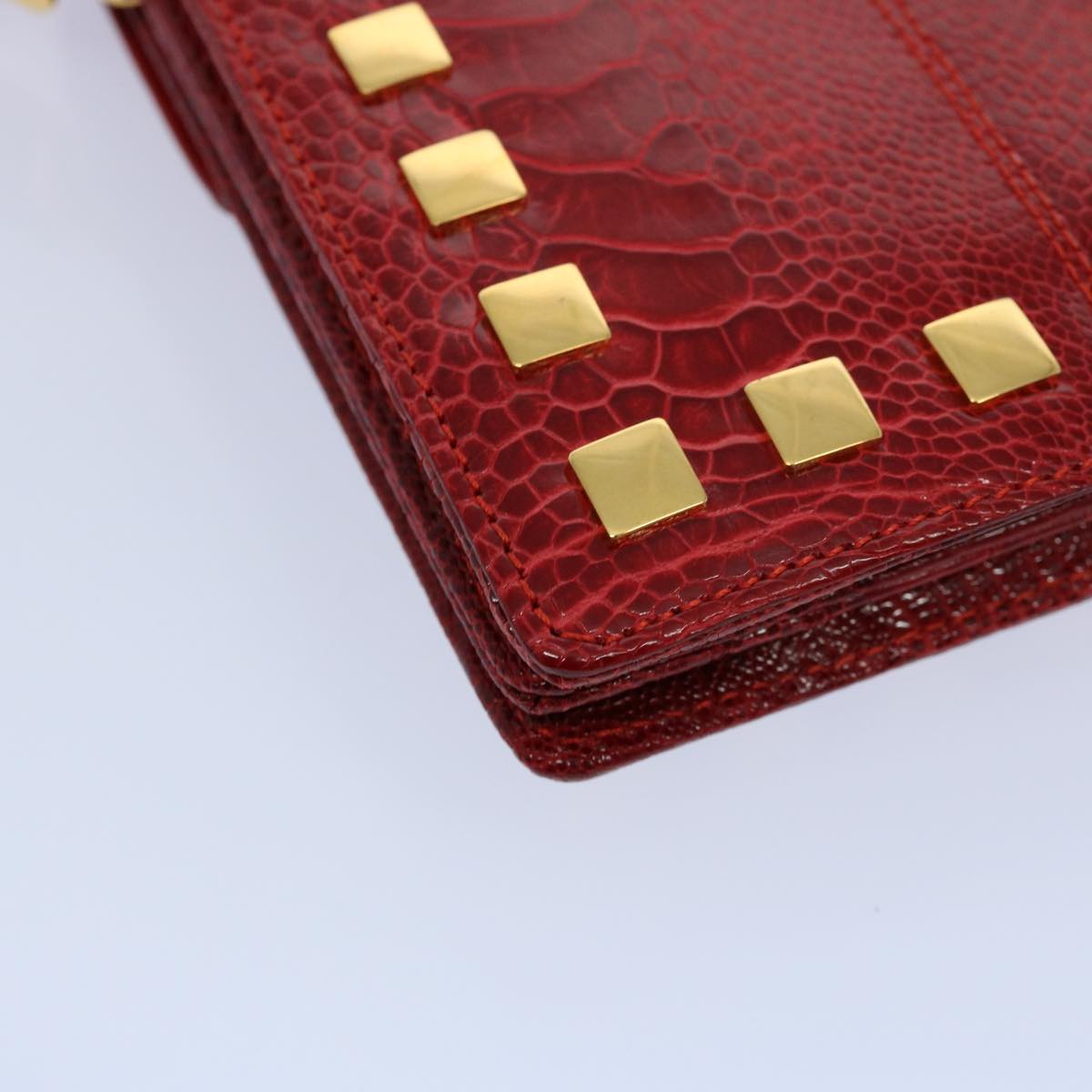 FENDI Shoulder Bag Leather Red hk920