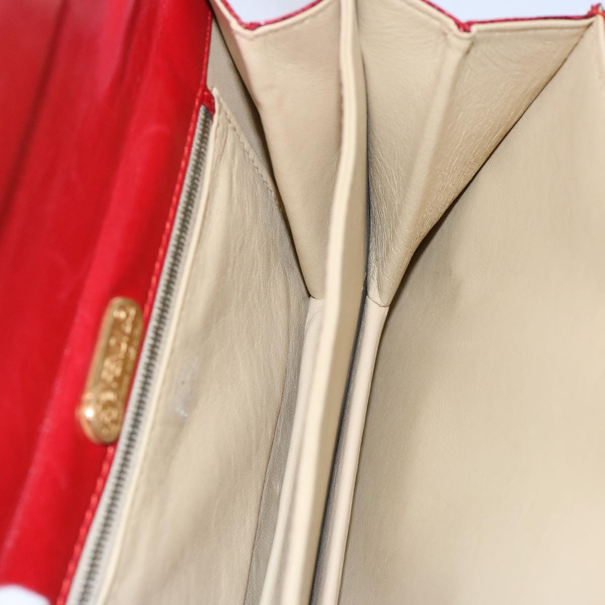 FENDI Shoulder Bag Leather Red hk920