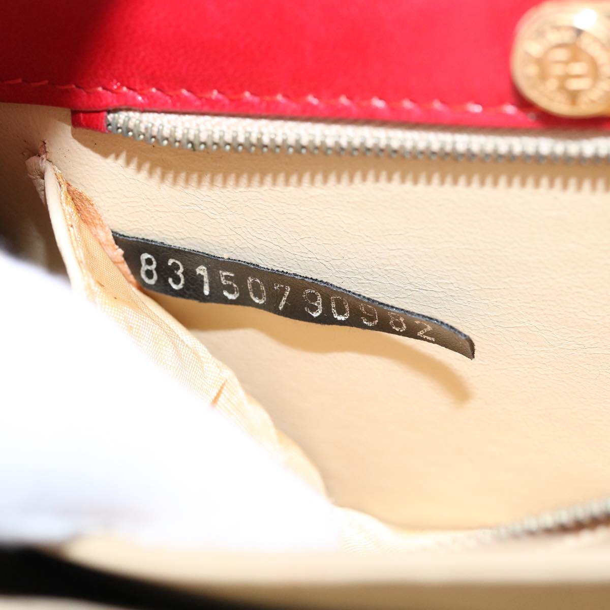 FENDI Shoulder Bag Leather Red hk920