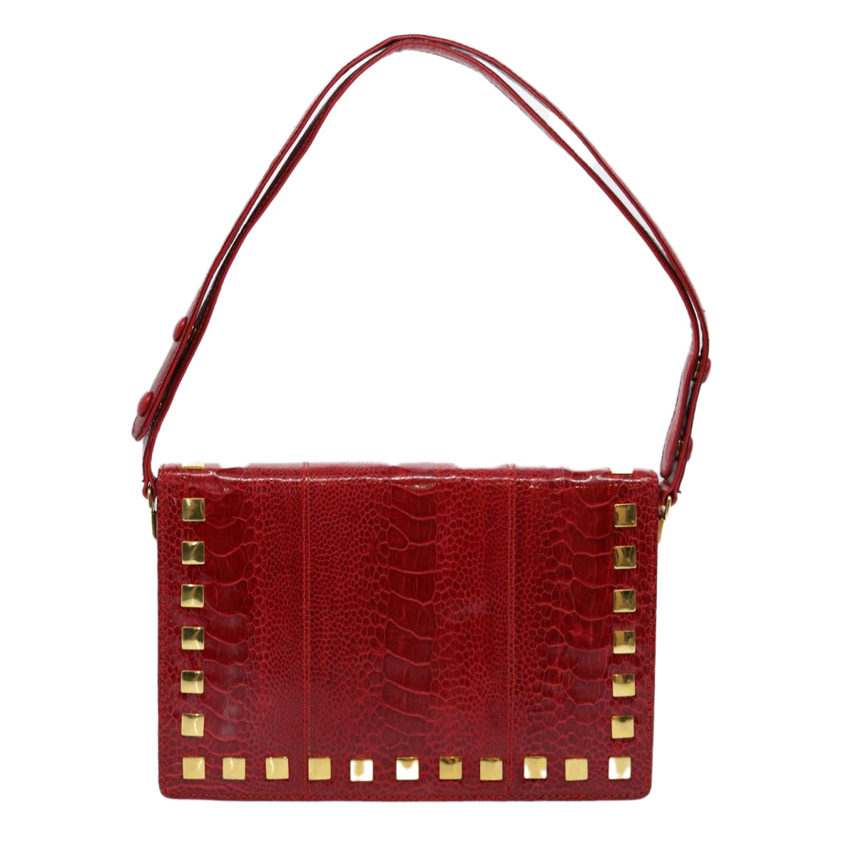 FENDI Shoulder Bag Leather Red hk920