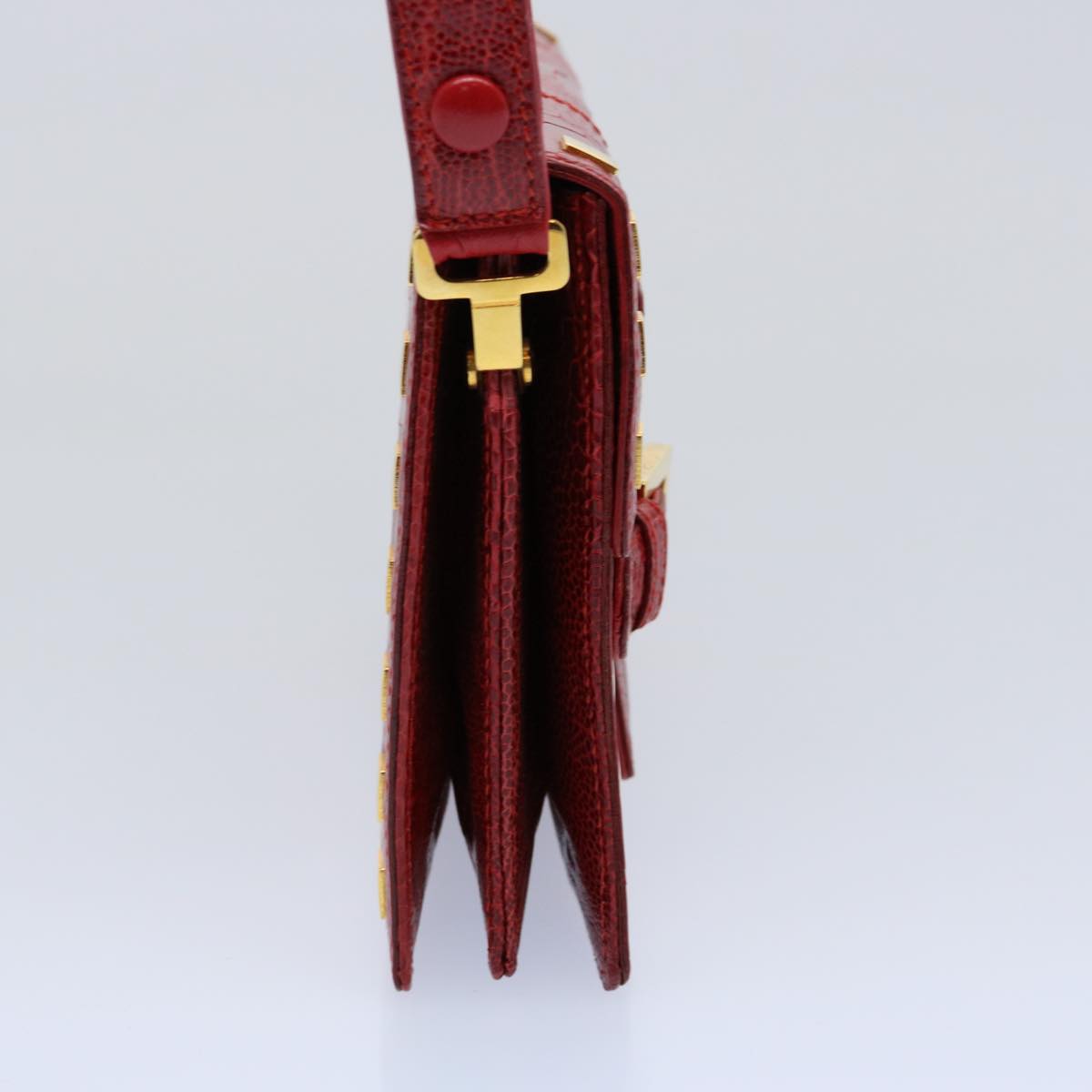 FENDI Shoulder Bag Leather Red hk920