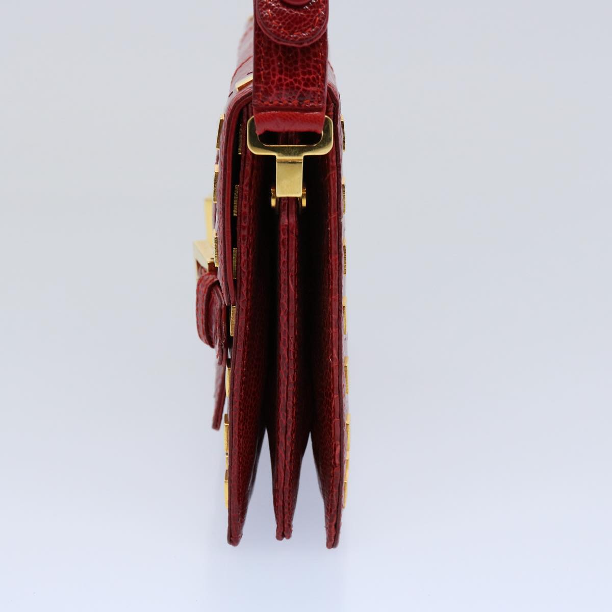 FENDI Shoulder Bag Leather Red hk920