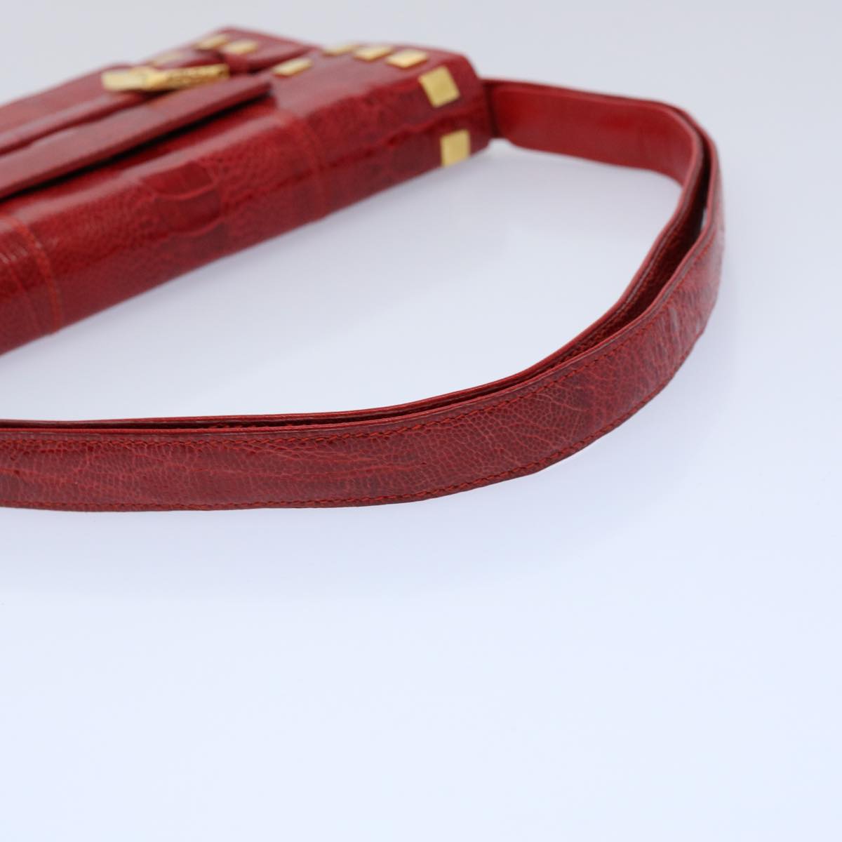 FENDI Shoulder Bag Leather Red hk920